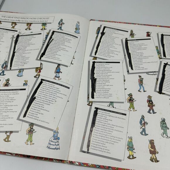 Lot of 2 VINTAGE 1987 Where's Waldo 1st Edition 1988 Find Waldo Now MARKED PAGES - Picture 9 of 12